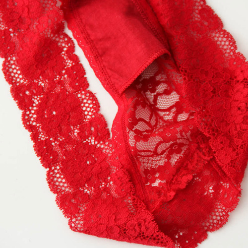 Tangas De Encaje Transparentes Y Transpirables Para Mujer De