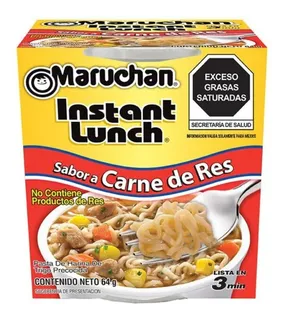 Sopa Instántanea Maruchan De 64 Gr Sabor A Carne De Res