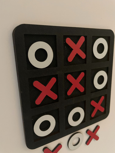 Juego De Mesa Gato Infantil Mdf Didáctico Negro Brillantina