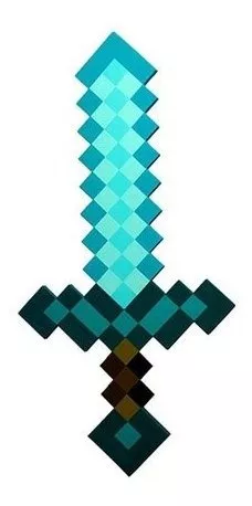 Espada Minecraft de Espuma Versión Diamante Turquesa - Xpixel