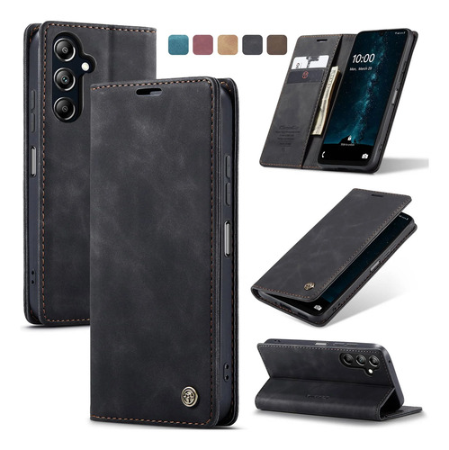 Funda Tipo Billetera Con Tapa Para Samsung Galaxy A16 5g(2024), Funda Tipo Libro Magnética De Cuero Con Tarjetero,