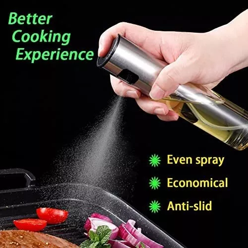 Spray de aceite para freidora de aire, pulverizador de aceite de oliva para  cocinar vinagre de canola, aceite vegetal, botella portátil, mini