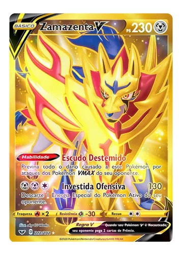 Carta Pokémon Charizard V Full Art Espada E Escudo