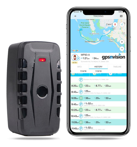 Gpsnvision - Gnv-10k, Rastreador Gps Porttil Listo Para Usar