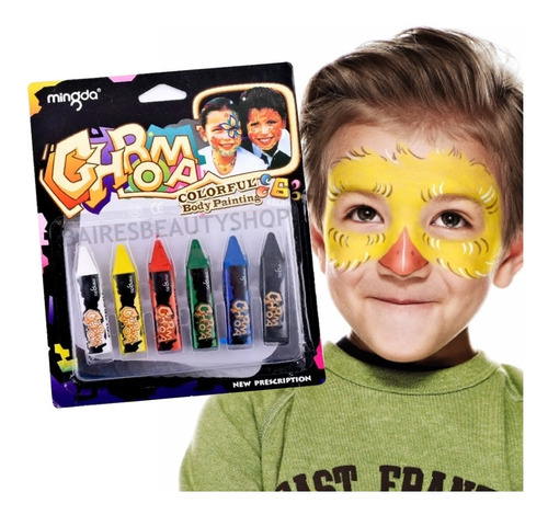 Lápiz Crayon Para Niños Kit Pinta Cara Maquillaje Artístico