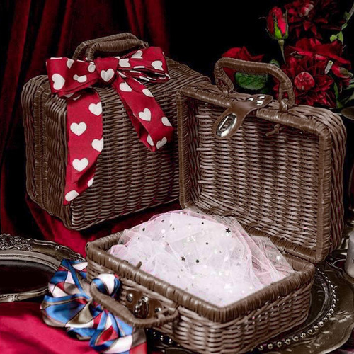 Bolso De Ratán Vintage, Cesta De Picnic, Cesta De L Marrón