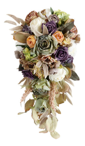 Bouquet De Boda Para La Novia Novia Sosteniendo Flores