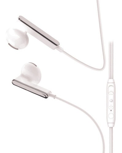 Auriculares Manos Libres Soul S489 Mini Plug 3,5mm Micrófono Color Blanco-plateado