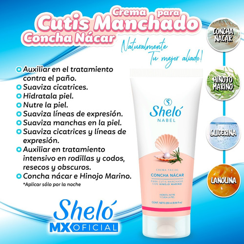 Imagen 2 de 3 de Crema Para Cutis Manchado - Concha Nácar E Hinojo Marino