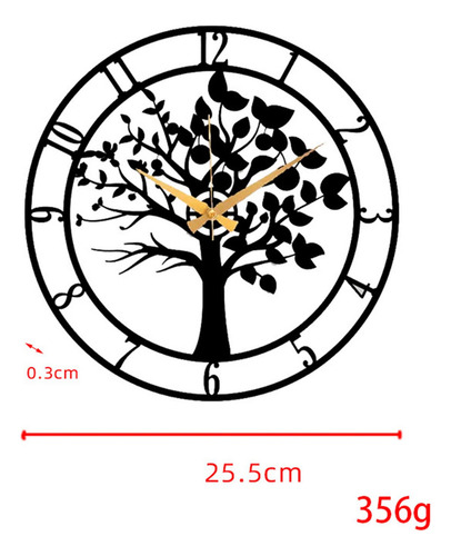 Reloj De Pared Grande Que No Hace Tictac, Decoración Negro