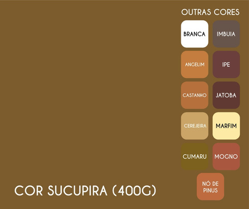 Imagem 2 de 6 de Massa F12 Sucupira Calafetar Reparar Madeira 400g - Viapol