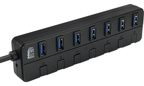 Adesso 7-port Usb 3.0 Hub Usb 3.0 Negro Concentrador