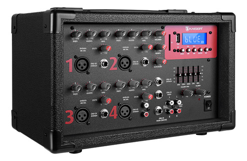 Kaiser Consola Amplificada 800w Pmpo 4 Canales Y Ecualizador