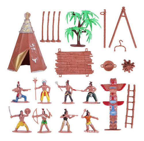 43 Unids/set West Cowboys Plástico Figura Niños Juguetes