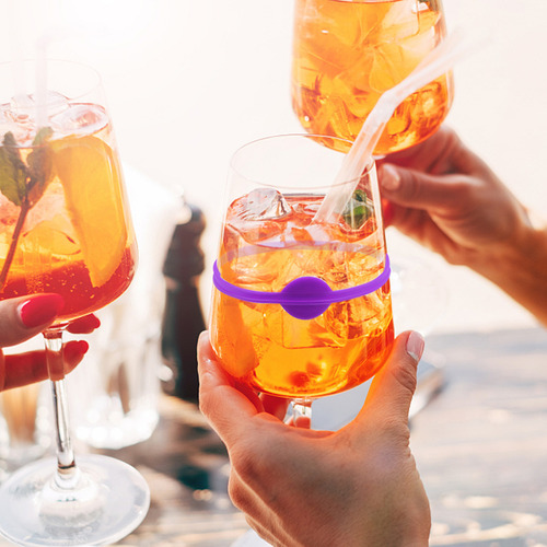 Marcadores Para Copas De Vino, 24 Unidades, Etiquetas De Sil