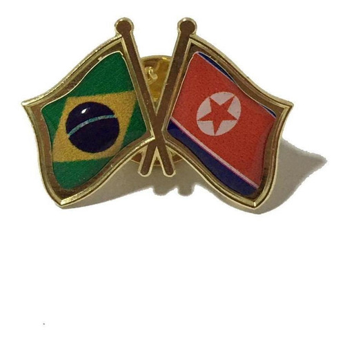 Pin Da Bandeira Do Brasil X Coréia Do Norte