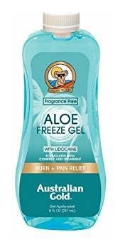 Oro Australiano, Gel De Aloe Freeze Pulverizar Con Lidocaína