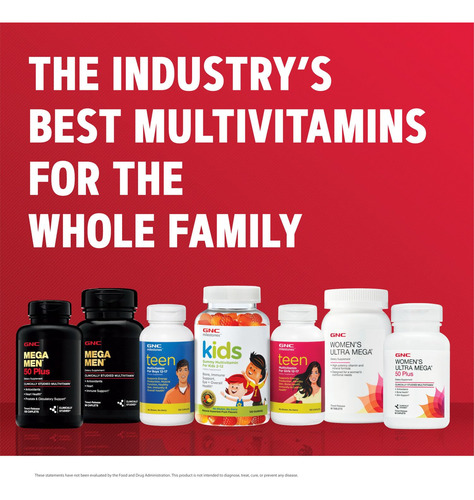 Suplemento Multivitamínico Gnc Mega Men 50 Plus 60 Comprimid