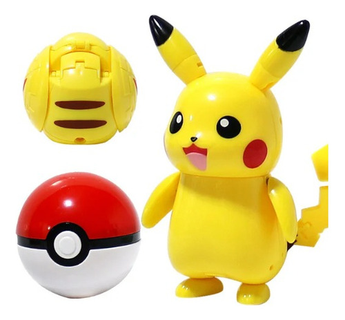 Figuras Acción Pokemón - Pikachu Con Pokebola