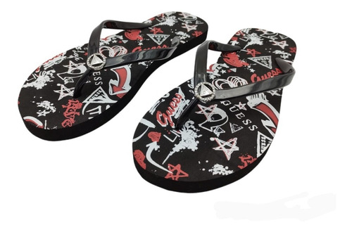 Sandalias Guess Original Para Dama Con Estampado De Colores