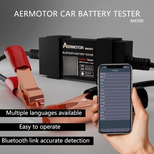 Probador De Batería De Coche Con Bluetooth 4,0