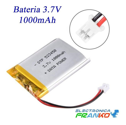 Batería Recargable Li-ion 3,7 V 1000ma