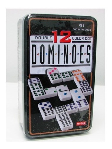 Domino Dominoes D12 Punros De Colores 91 Piezas Para 12 Pers