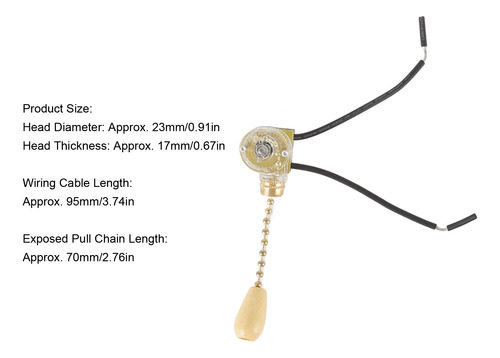 Exquisito Cable De Repuesto Para Ventilador De Techo Pull Ch