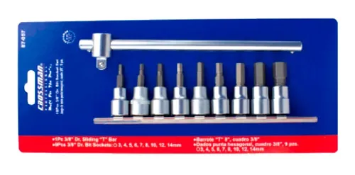 comprar Llave Dado Pta.hexag 1\u002F2 Dr Jgo 10 Pzs En Display Crossman 