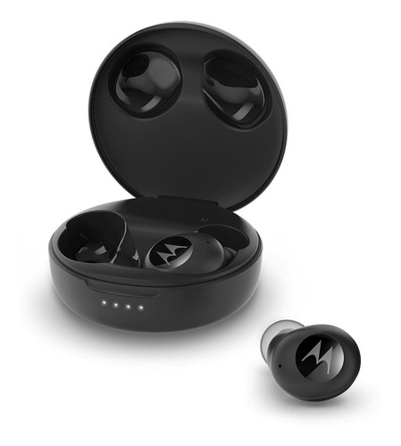 Auricular in-ear gamer inalámbrico Motorola Moto Buds 150 negro con luz LED