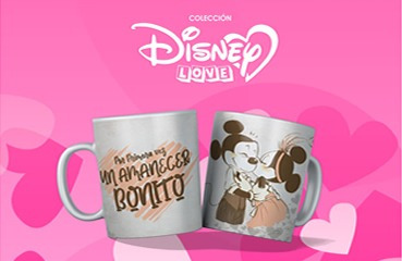 Taza De Ceramica Mickey Y Minnie Mi Primera Vez Un Amanecer