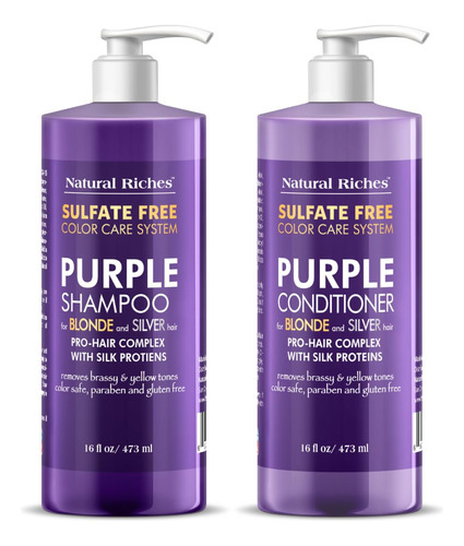 Natural Riches Purple Champu Y Acondicionador Set Sulfate Fr