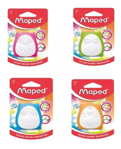 Goma De Borrar Lapiz Maped Squeeze Mini Cute Blister