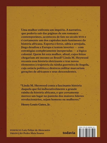 Jinga De Angola: A Rainha Guerreira Da África, De Heywood, Linda M.. Editora Todavia Editora, Capa Mole, Edição 1ª Edição - 2019 Em Português