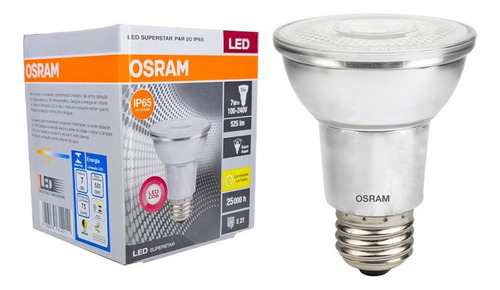 Lampada Led Par 20 Osram 7w. 3000k. 525lm E-27