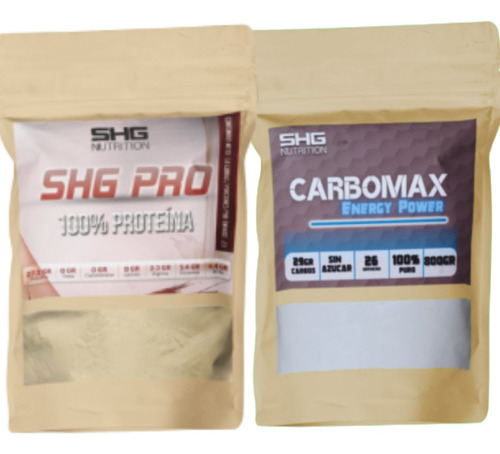  Shg Pro 800gr + Carbomax 800gr (proteína + Carbohidratos)