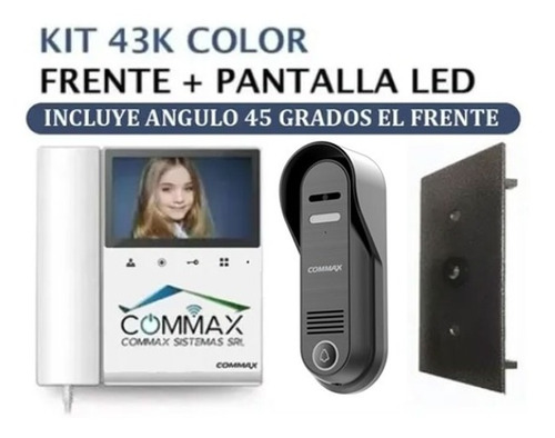 Portero Visor Commax + Frente Antiv Color