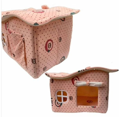 Casinha Cachorro Pequeno Casa Toca Cama Pet Luxo Rosa Poá