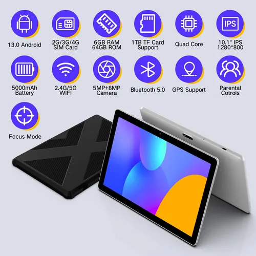 Tablet Junyang Android 13 10,1 Pulgadas, 6 Gb De Ram, 64 Gb