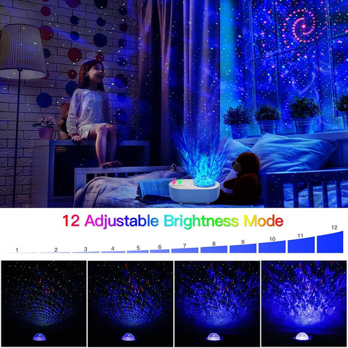 Imagen 2 de 6 de Star Projector Night Light Sky Galaxy Projector Ocean W...