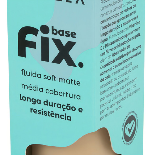 Base de maquiagem líquida Vizzela Fix Base Líquida Fix Base Líquida Fix - Vizzela tom cor 2 - 30mL
