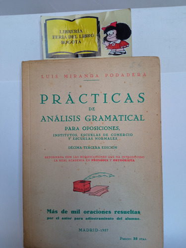 Prácticas De Análisis Gramatical - Luis Podadera - 1957