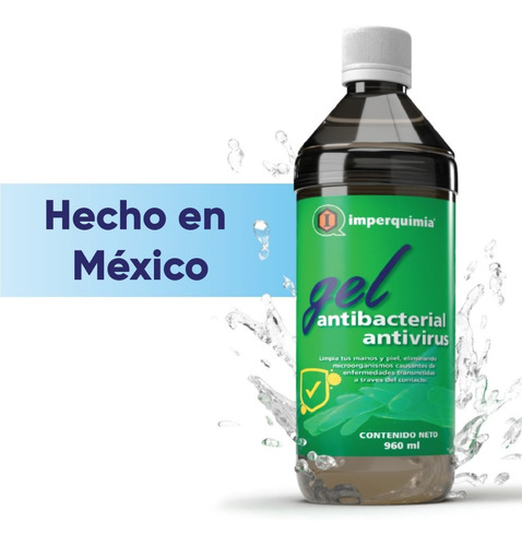 Imagen 3 de 8 de Gel Antibacterial 80% Alcohol / Hecho En México / 960 Ml