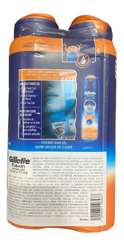 Gel Para Rasurar Gillette Fusion Proglide Sensitive 2 Pzas