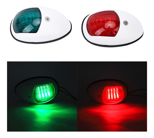 2pcs Lâmpada De Sinal Vermelho Verde Levou Navegação De Barc