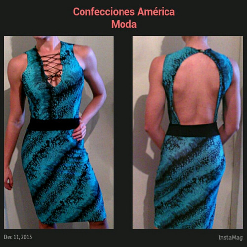 Vestidos Animal Print Escote Pronunciado En Espalda