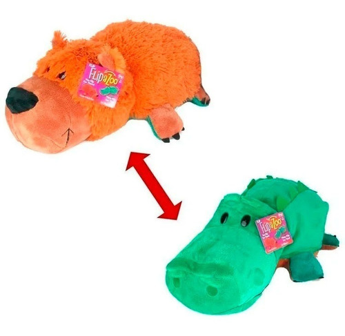 Peluche Flipazoo 2 En 1-oso Gorgo Y Axel Caiman