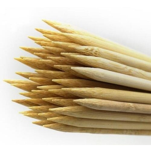 Imagen 2 de 3 de Palitos Brochette Madera Bambú 25cm X100 Aprox