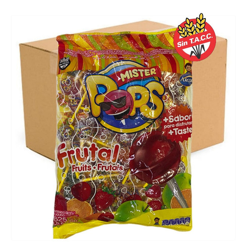 Chupetin Bolita Mister Pops X50u (bultox12u) - Cotillón Waf