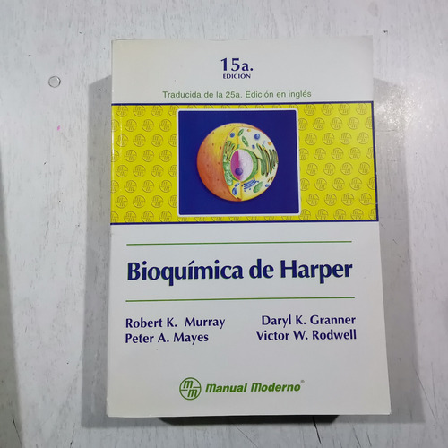 Bioquímica De Harper Murray Mayes 15a Ed 2001 Pasta Blanda